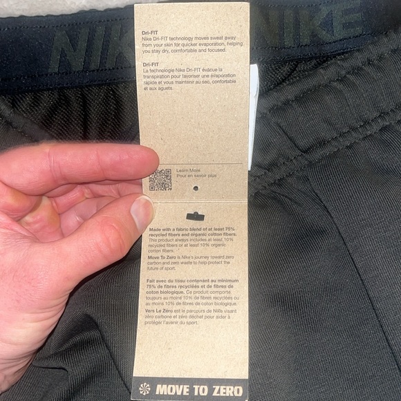 Nike Men’s Sequoia/black dri-fit tapered training pants Large - Picture 7 of 11